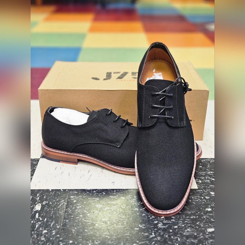 NIB J75 MENS BLACK OXFORDS SZ 12!!